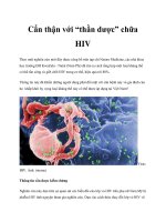 Cẩn thận với “thần dược” chữa HIV potx