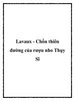Lavaux - Chốn thiên đường của rượu nho Thụy Sĩ doc
