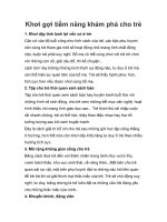 Khơi gợi tiềm năng khám phá cho trẻ ppt