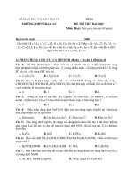 SỞ GIÁO DỤC VÀ ĐÀO TẠO TN TRƯỜNG THPT TRẠI CAU ĐỀ 16 ppt