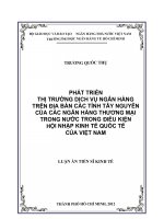 Phát triển thị trường dịch vụ ngân hàng trên địa bàn các tỉnh tây nguyên