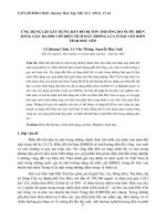 ỨNG DỤNG GIS XÂY DỰNG BẢN ĐỒ BỊ TỔN THƯƠNG DO NƯỚC BIỂN DÂNG GÂY RA ĐỐI VỚI DIỆN TÍCH ĐẤT TRỒNG LÚA Ở DẢI VEN BIỂN TỈNH PHÚ YÊN pptx