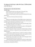 Xây dựng quy trình đào tạo và phát triển Công ty TNHH một thành viên CTĐT Tân An ppt