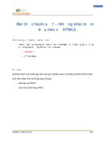 Bài 1 - Những khái niệm cơ bản về HTML5