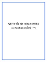 Quyền tiếp cận thông tin trong các văn kiện quốc tế (**) pdf