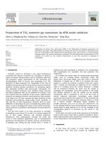 preparation of tio2 nanowire gas nanosensor by afm anode oxidation