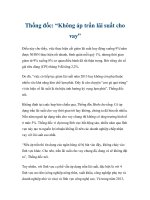 Thống đốc: “Không áp trần lãi suất cho vay” pptx