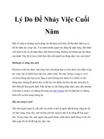 Lý Do Để Nhảy Việc Cuối Năm ppt