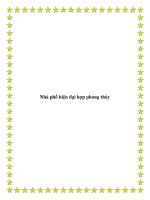 Nhà phố hiện đại hợp phong thủy docx