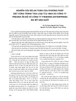 Nghiên cứu độ an toàn của phương pháp đặt vòng tránh thai loại TCu 380A do công ty Pregna ấn Độ và công ty Finishing Enterprises inc Mỹ sản xuất docx