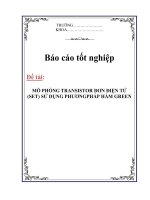 luận văn mô phỏng transistor đơn điện tử (set) sử dụng phương pháp hàm green