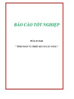 TÍNH TOÁN và THIẾT kế cơ cấu NÂNG