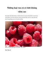 Những loại rau củ có tính kháng viêm cao potx