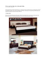 Chọn giường đẹp cho nhà sành điệu doc