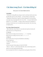 Các hàm trong Excel - Các hàm thống kê ppt