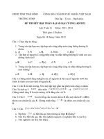 ĐỀ THI HẾT HỌC PHẦN ĐẠI SỐ ĐẠI CƯƠNG pot