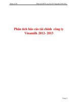 Phân tích báo cáo tài chính của Công ty cổ phần Vinamilk 2010-2012
