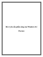 Rò rỉ yêu cầu phần cứng của Windows 8.1 Preview pot