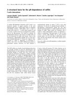 Báo cáo khoa học: A structural basis for the pH-dependence of coﬁlin F-actin interactions potx