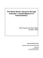 The World Bank’s Genuine Savings Indicator: a Useful Measure of Sustainability? pptx