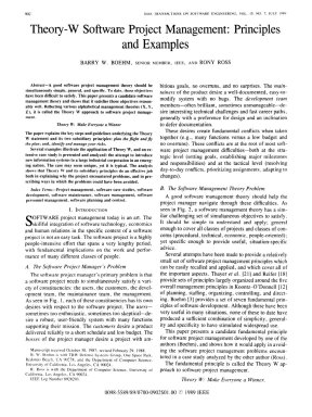 Theory-W Software Project Management: Principles and Examples pdf