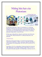 Những hứa hẹn của Plutonium pptx