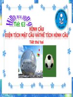 Hình học: hình cầu, diện tích mặt cầu và thể tích hình cấu (có bản đồ tư duy hiệu ứng)