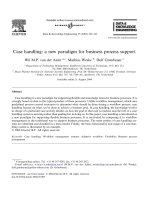 Case handling: a new paradigm for business process support pot