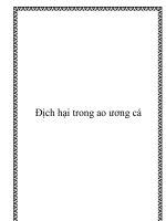 Địch hại trong ao ương cá doc