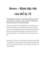 Stress – Bệnh đặc thù của thế kỷ 21 doc