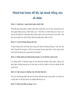 Mười hai bước để lấy lại danh tiếng của tổ chức docx