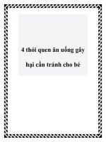 4 thói quen ăn uống gây hại cần tránh cho bé docx