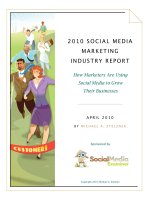 2010 SOCIAL MEDIA MARKETING INDUSTRY RE PORT - How Marketers Are Using Social Media to Grow Their Businesses potx