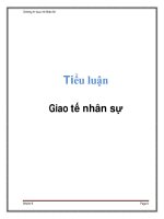 bài tập nhóm giao tế nhân sự