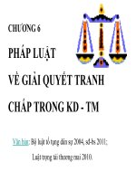 Chương 6  tranh chấp trong kinh doanh thương mại