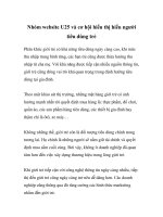 Nhóm website U25 và cơ hội hiểu thị hiếu người tiêu dùng trẻ pdf