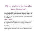 Mắt của trẻ có thể bị tổn thương bởi những ánh sáng nào? docx