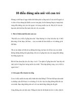 10 điều đừng nên nói với con trẻ pdf