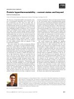 Báo cáo khoa học: Protein hyperthermostability – current status and beyond Sotirios Koutsopoulos pdf