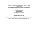 Hampering the Human Hacker and the Threat of Social Engineering pptx