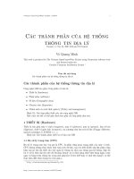 Các thành phần của hệ thống thông tin địa lý