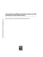 Community Level Behavioural Interventions for HIV Prevention in Sub-Saharan Africa potx
