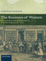 The Business of Women Female Enterprise and Urban Development in Northern England 1760–1830 ppt