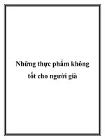 Những thực phẩm không tốt cho người già docx