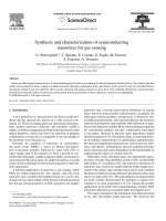 Synthesis and characterization of semiconducting nanowires for gas sensing