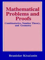 math. problems and proofs combinatorics, number theory and geometry - b. kisacanin