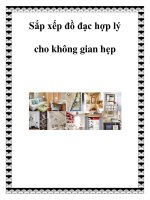 Sắp xếp đồ đạc hợp lý cho không gian hẹp pdf