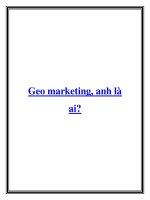Geo marketing, anh là ai? pptx