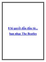 8 bí quyết dẫn đầu từ... ban nhạc The Beatles pdf