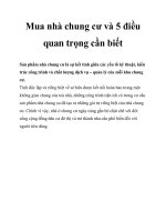 Mua nhà chung cư và 5 điều quan trọng cần biết pptx